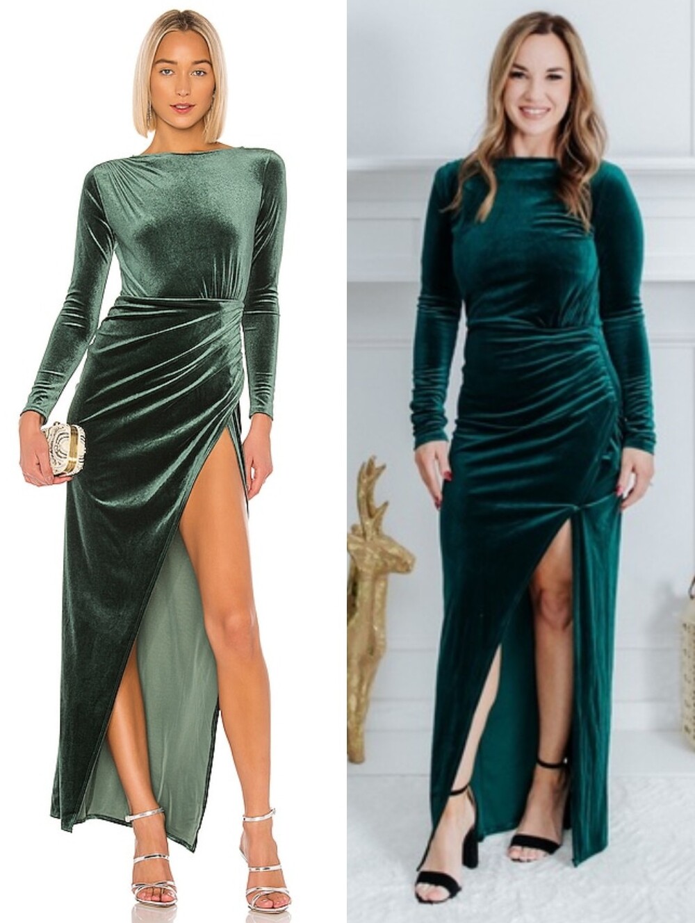 NWT Michael Costello Gregory Gown in Emerald Green